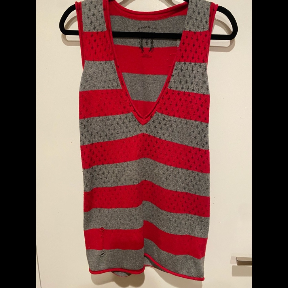 Cashmere/cotton destroyed sweater tunic